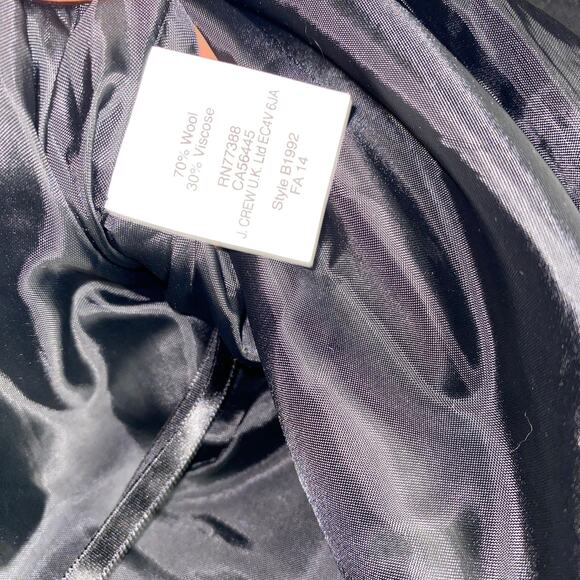 J. Crew Black White Herringbone Wool Pencil Straight Mini Skirt Women's Size 2 - Picture 8 of 8